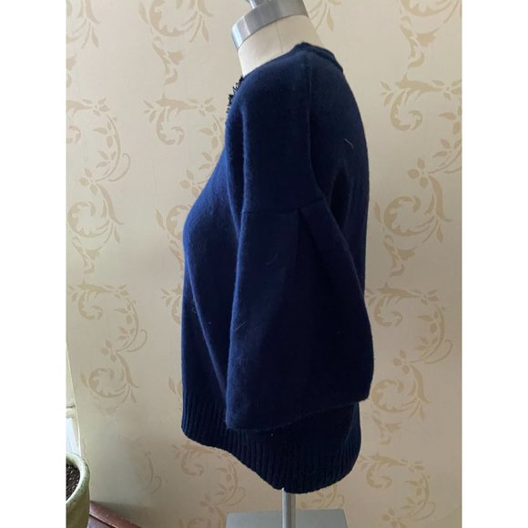 Tara Jarmon Wool Blend Beaded Sweater Ladies Medium - Picture 4 of 6